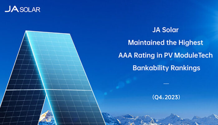 JA Solar Pertahankan Peringkat “AAA” dalam Peringkat “Bankability” PV ModuleTech