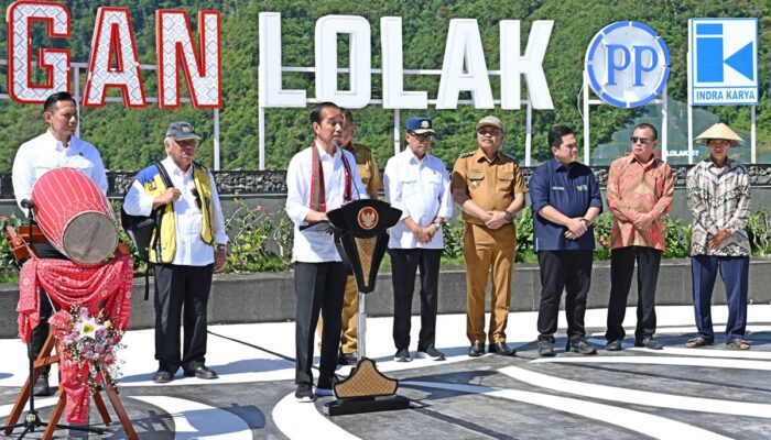 Menteri AHY Dampingi Presiden Resmian Bendungan Lolak di Kabupaten Bolaang Mongondow