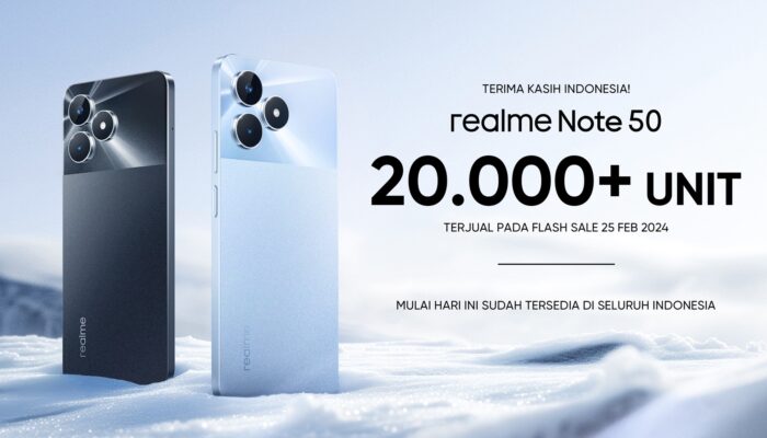 realme Note 50 Terjual 20 Ribu Unit Lebih Selama Periode Online Flash Sale