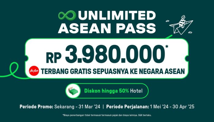 AirAsia MOVE Rilis “Unlimited Asean Pass” untuk Terbang Gratis Sepuasnya