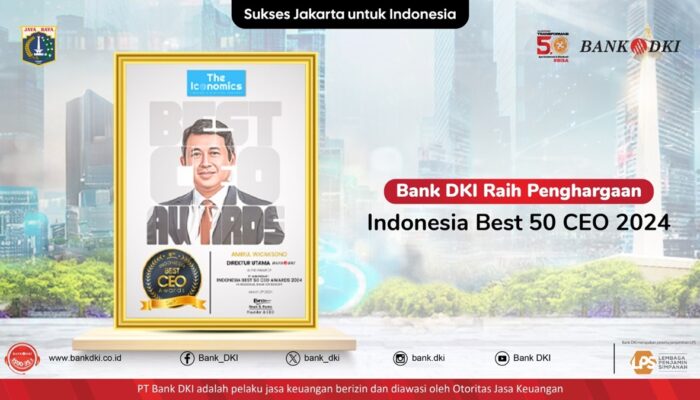 Bank DKI Peroleh Penghargaan Indonesia Best 50 CEO 2024