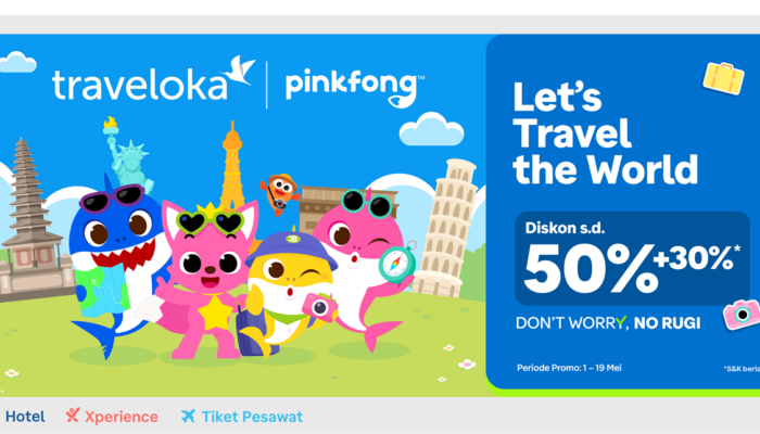 Traveloka Bersama Baby Shark Ajak Keluarga Jelajahi Dunia dengan Diskon Istimewa Hingga 50%