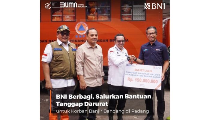 BNI Kembali Berikan Bantuan untuk Korban Bencana Alam Sumbar