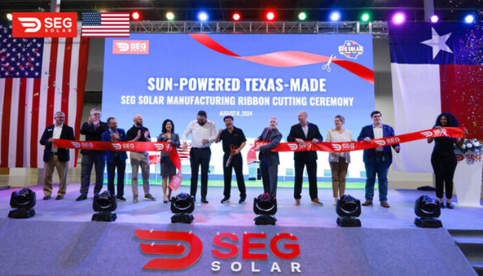 SEG Solar Resmikan Pabrik Baru di Houston dan Mulai Memproduksi Panel Surya Pertama