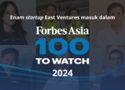 Enam startup East Ventures masuk dalam daftar Forbes Asia 100 to Watch 2024