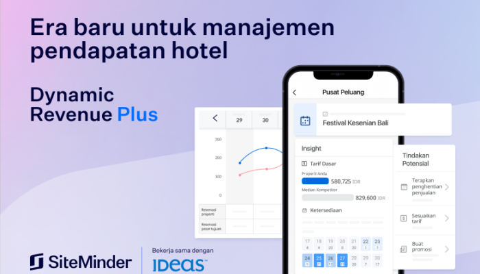 SiteMinder Gandeng IDeaS Permudah Manajemen Pendapatan Dinamis bagi Hotel  