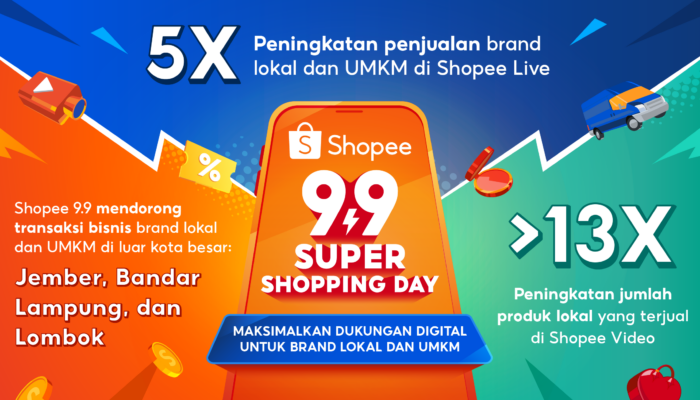 Penjualan Brand Lokal Naik 5X Lipat pada Shopee 9.9 Super Shopping Day Berkat Fitur Live Streaming