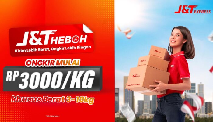 J&T Express Hadirkan J&T HEBOH, Dukung Pelanggan Kirim Paket Lebih Berat Lebih Hemat