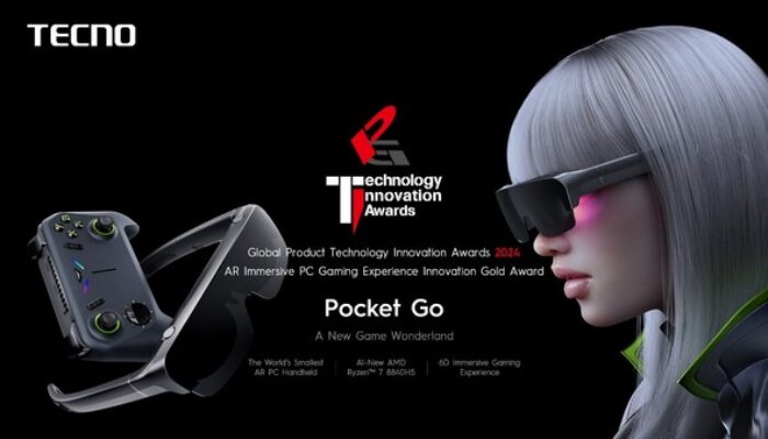 TECNO Pocket Go Raih Penghargaan Bergengsi AR Immersive PC Gaming Experience Innovation Gold Award