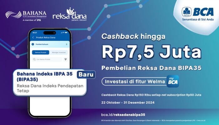 Perluas Ragam Pilihan Investasi,  BCA Bersama Bahana TCW Hadirkan Reksa Dana BIPA35 