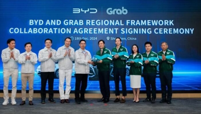 BYD akan Menyediakan 50.000 Kendaraan untuk Layanan Transportasi Grab di Asia Tenggara