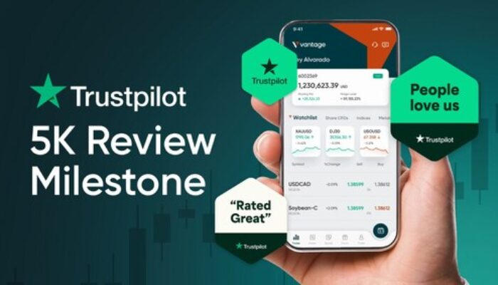 Vantage Capai 5.000 Ulasan di Trustpilot, Perkuat Reputasi sebagai Platform Trading Terpercaya