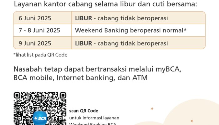 Jadwal Operasional BCA Selama Libur dan Cuti Bersama Hari Raya Idul Adha 2025