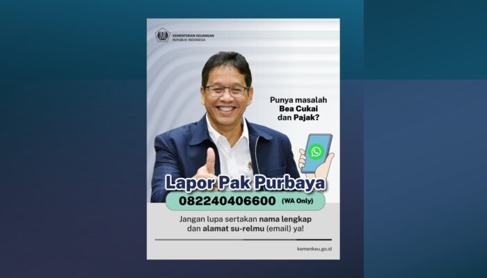 Komplain Masalah Bea Cukai dan Pajak, Kini Bisa Lapor via WhatsApp 082240406600