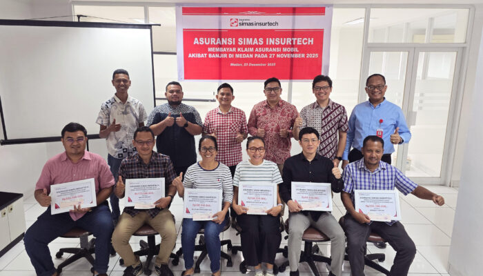 Asuransi Simas Insurtech Segera Bayarkan Klaim Banjir di Medan Senilai Rp1,3 Miliar 
