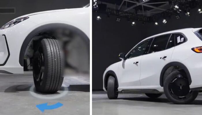 Geely EX5 Pamer Setir Empat Roda 90 Derajat, Bisa Berputar di Tempat