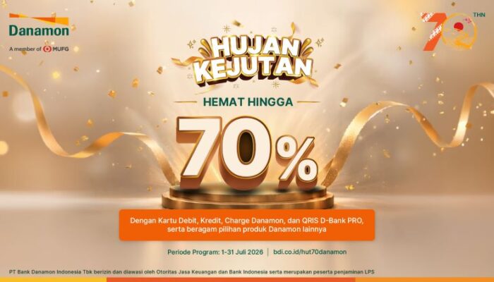 HUT Ke-70, Danamon Tebar Promo Cashback hingga Diskon Selama Juli